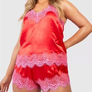 NWT Plus Size Lingerie | Eyelash
Trim Cami & Shorts Set